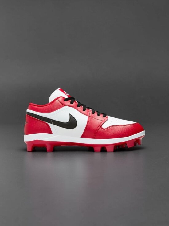 Air Jordan 1 Retro MCS Low \'Chicago\' Mens Baseball Cleats Size 14 CJ8524 611 NEW